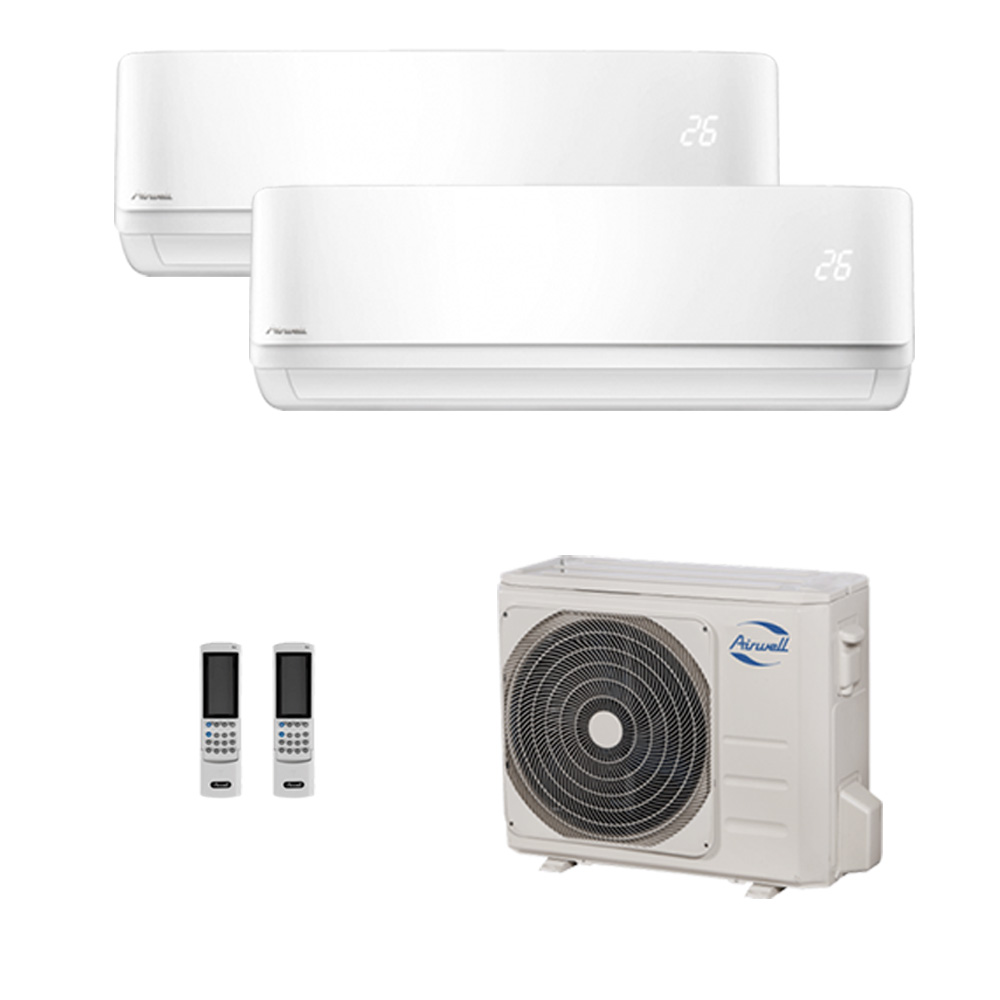 Airwell fixed 2x12000 Btu 5kW dual split air conditioner