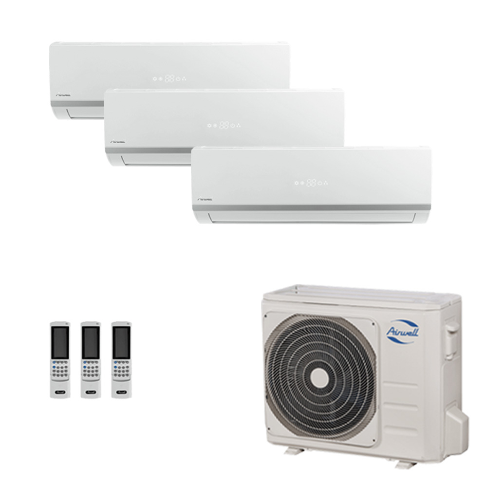 Airwell fixed 3x12000 Btu 7 kW trial split air conditioner