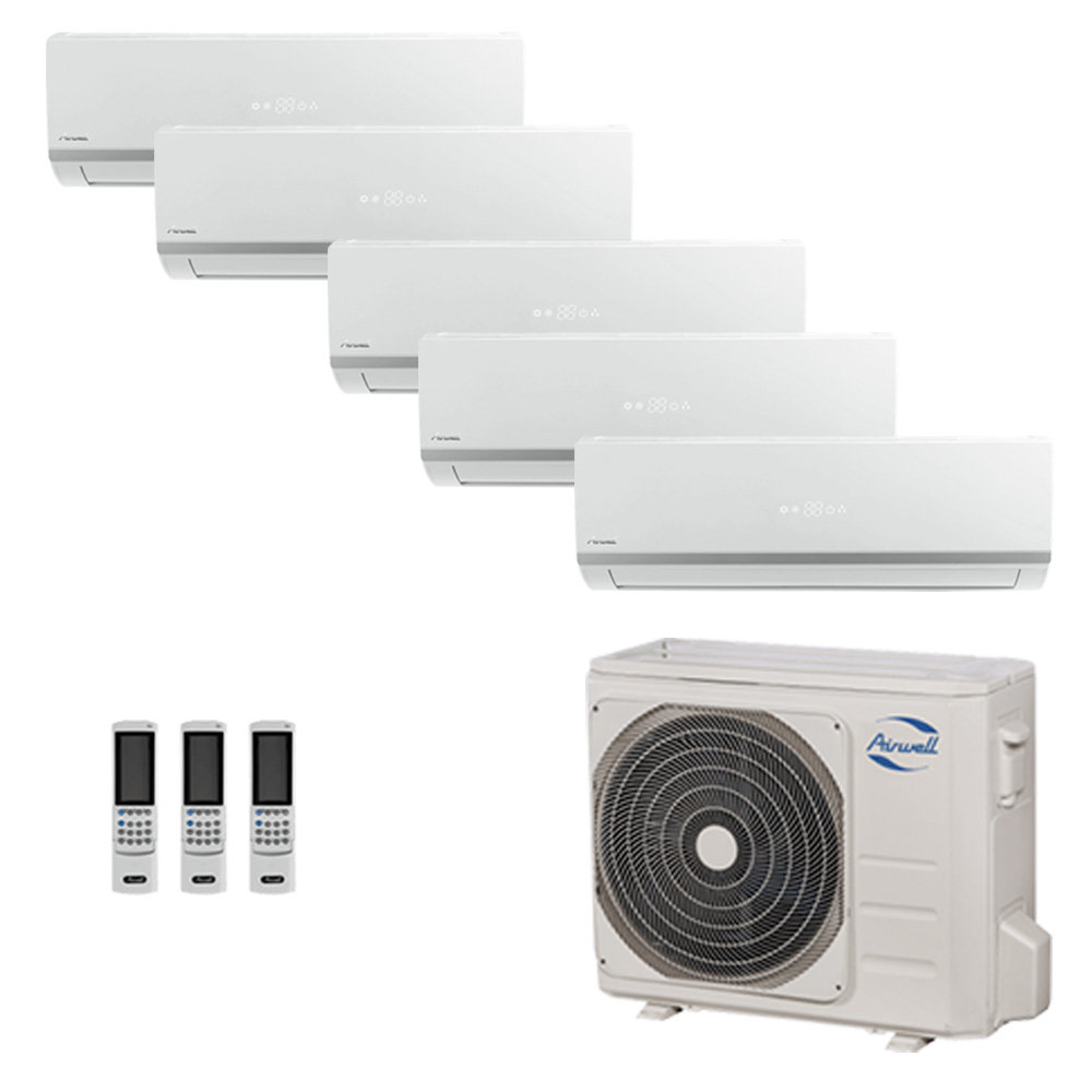 Airwell fixed penta split air conditioner 5x12000 Btu 13 kW A++