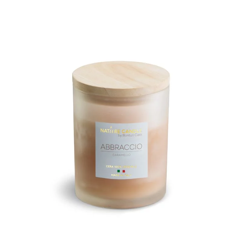 Abraccio natural scented candle - Caramel 200 gr - Amati collection
