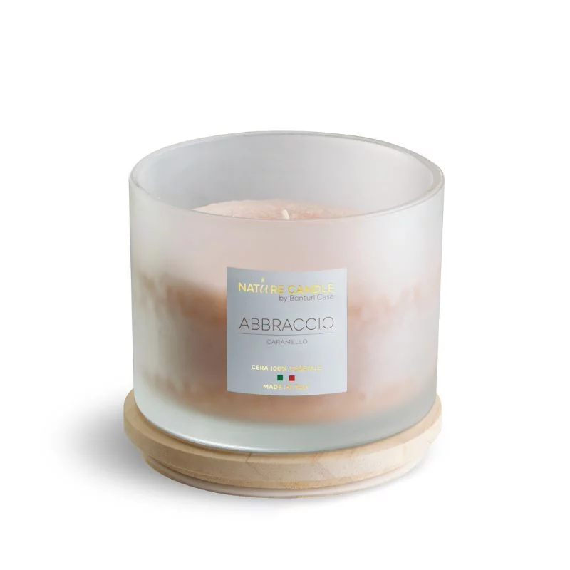 Abraccio natural scented candle - Caramel 380 gr - Amati collection
