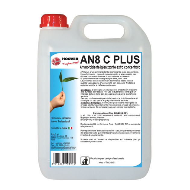 AN8 C Bio Sanitizing Extra-Concentrated Fabric Softener - 5L Canister