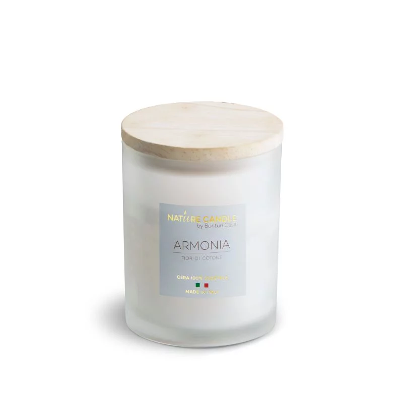 Armonia natural scented candle - Cotton Flowers 200 gr - Amati collection