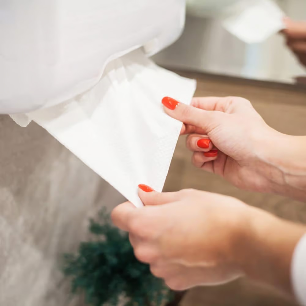 Packaging: 8 boxes of Strong Lucart C-folded paper towels, 20 packs each