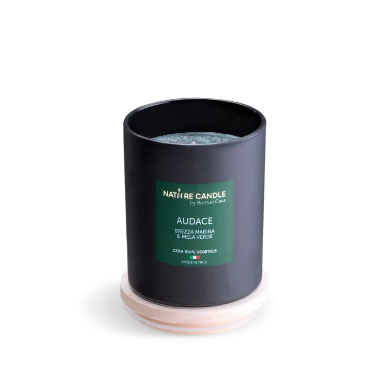 Audace natural scented candle - Sea breeze and green apple 200 gr - Essenza collection