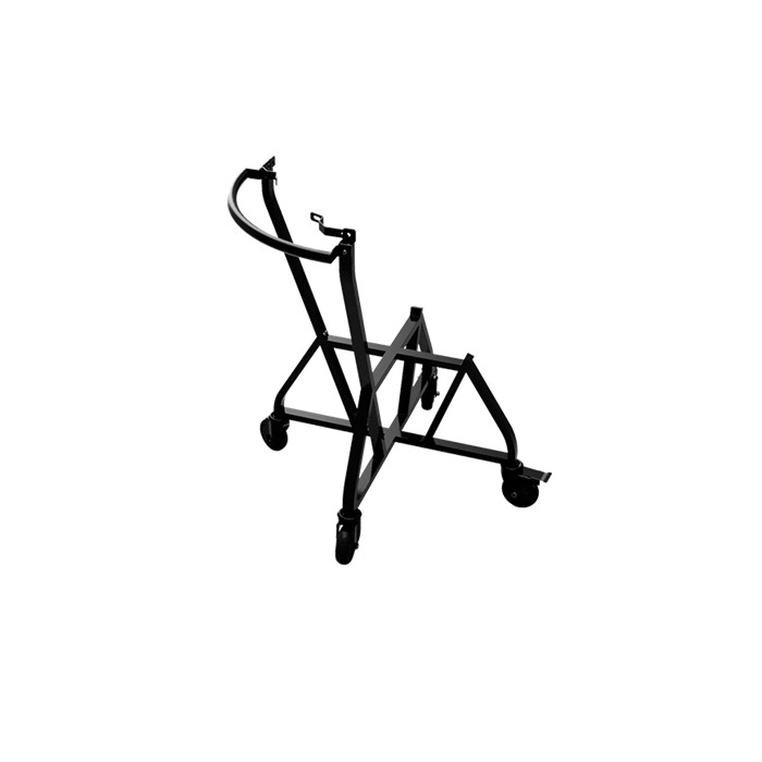 Mobile cart with handle for Big Green Egg M