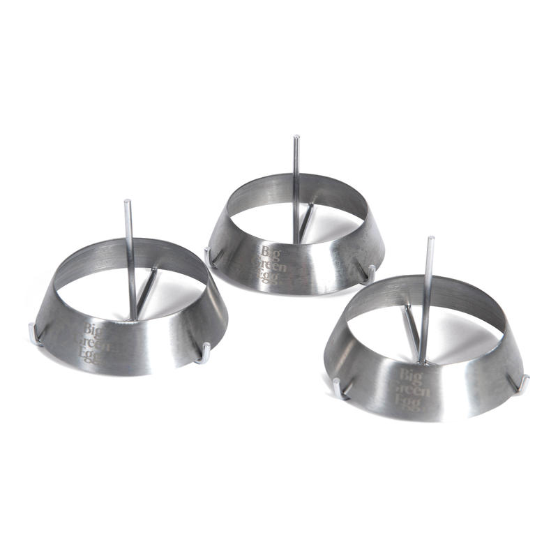 Set of 3 Stainless Steel Grill Rings for Big Green Egg