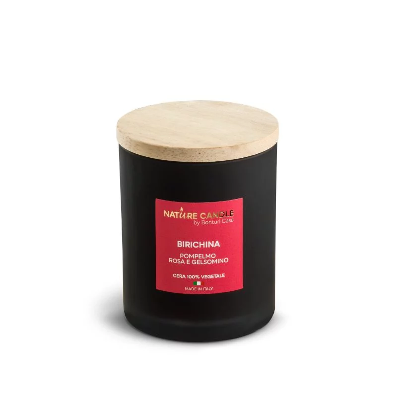 Birichina natural scented candle - Pink Grapefruit and Jasmine 200 gr - Leiè collection