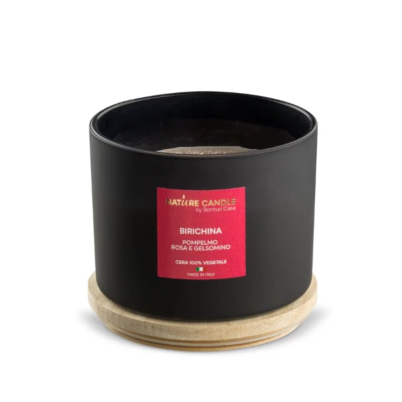 Birichina natural scented candle - Pink Grapefruit and Jasmine 380 gr - Leiè collection