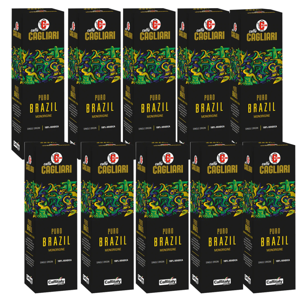 100 Capsules (Caffitaly System) - Cagliari Single-Origin Brazil 100% Arabica Coffee