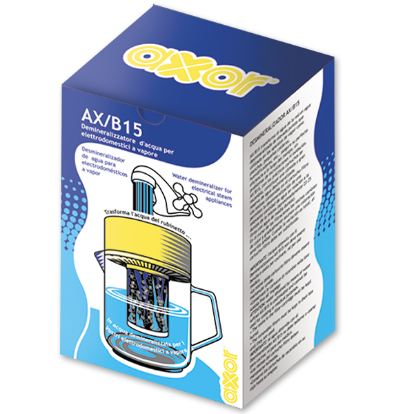 Water demineralizer for AX/B15 steam ironing systems