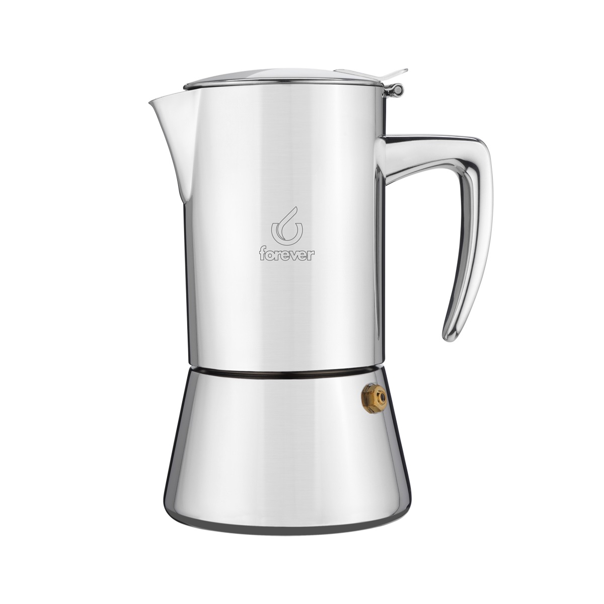 Miss Diamond stainless steel moka 4 cups