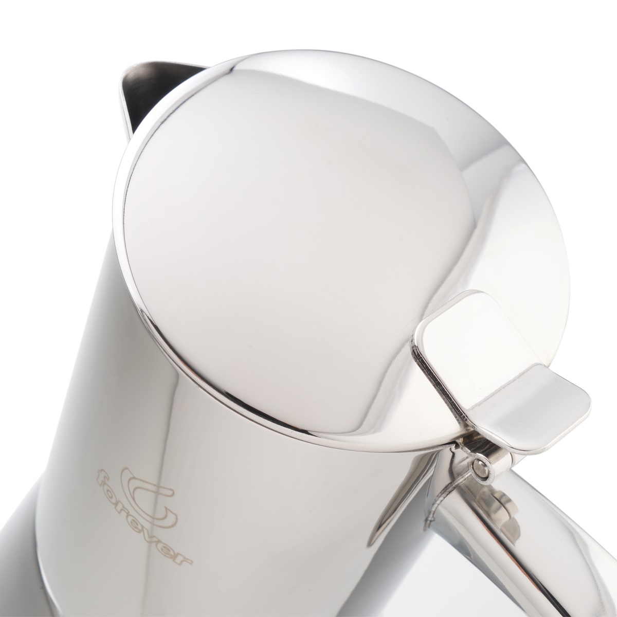 Miss Diamond stainless steel moka pot with 2 cups