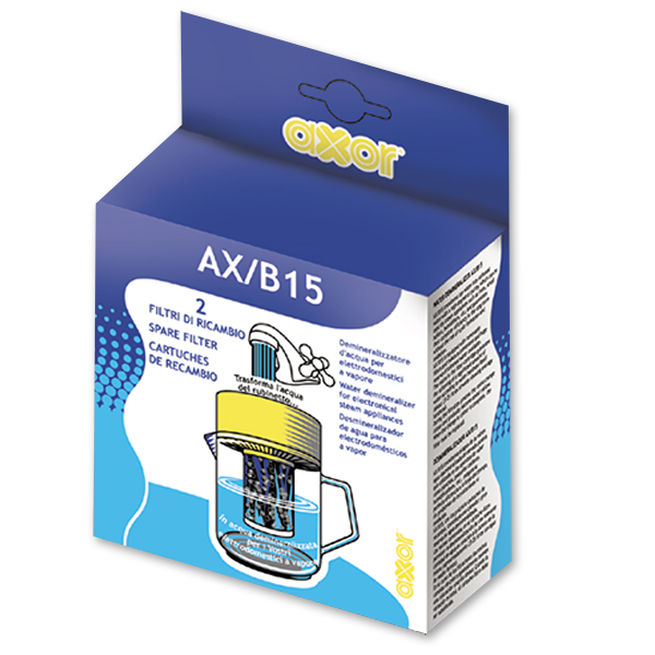 Pack of two replacement filters for AX/B15 demineralizer