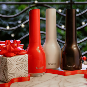 Finamill Sangria battery-powered electric spice grinder with 2 containers