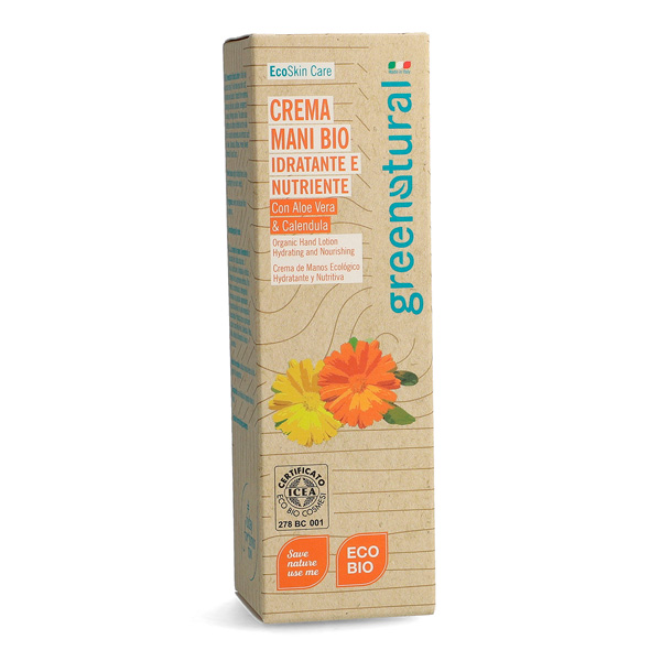 Moisturizing and nourishing hand cream with Aloe Vera and Calendula 125 ml.