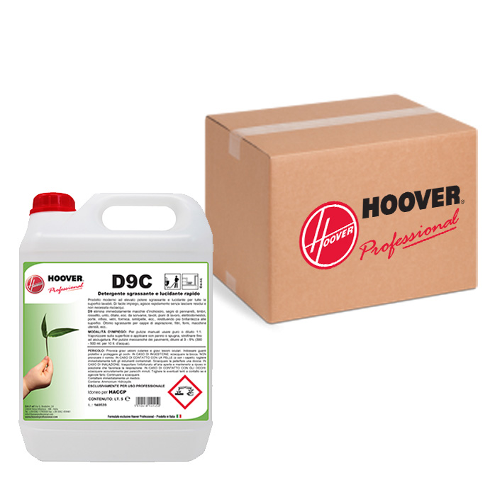 Box of 4 canisters D9C Fast polishing degreasing detergent