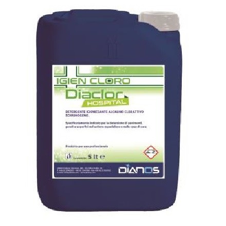 Diaclor Hospital - Sodium Hypochlorite Sanitizing & Disinfecting Detergent, 5 L