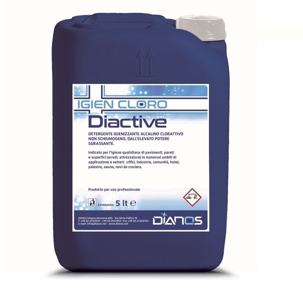 Diactive sanitizing and disinfectant detergent - sodium hypochlorite, 5 L