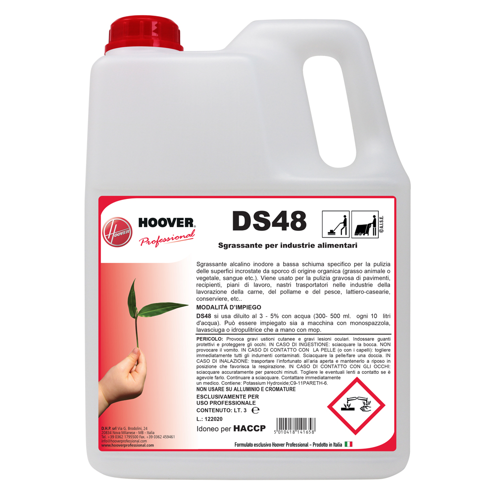 DS48 Scrubber dryer degreaser detergent for food industries