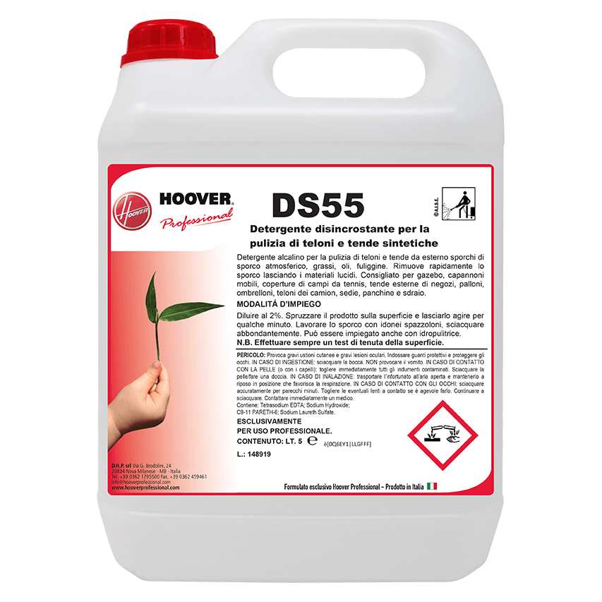 Descaled detergent for cleaning tarpaulins 5 liters