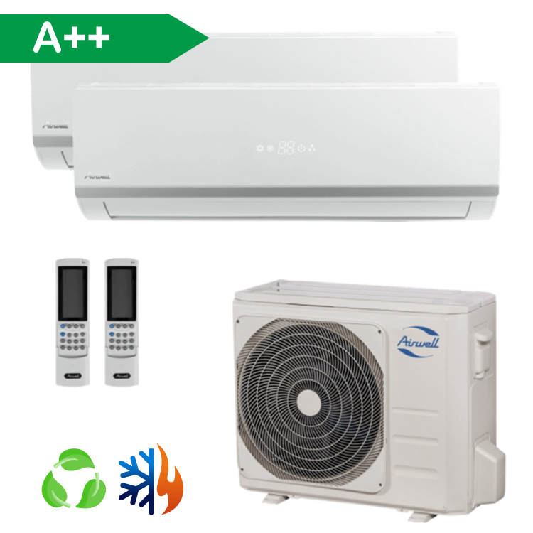 Airwell fixed 2x12000 Btu 5 kW A++ dual split air conditioner