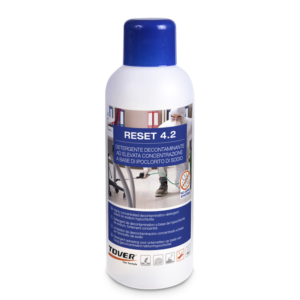 Reset 4.2 Sodium Hypochlorite Decontaminating Cleaner 1 Liter