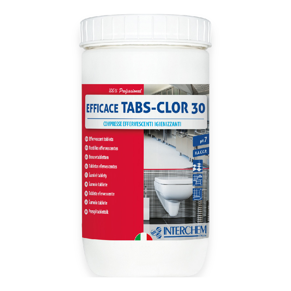 Effective sanitizing tablets Tabs Clor 30 1 kg