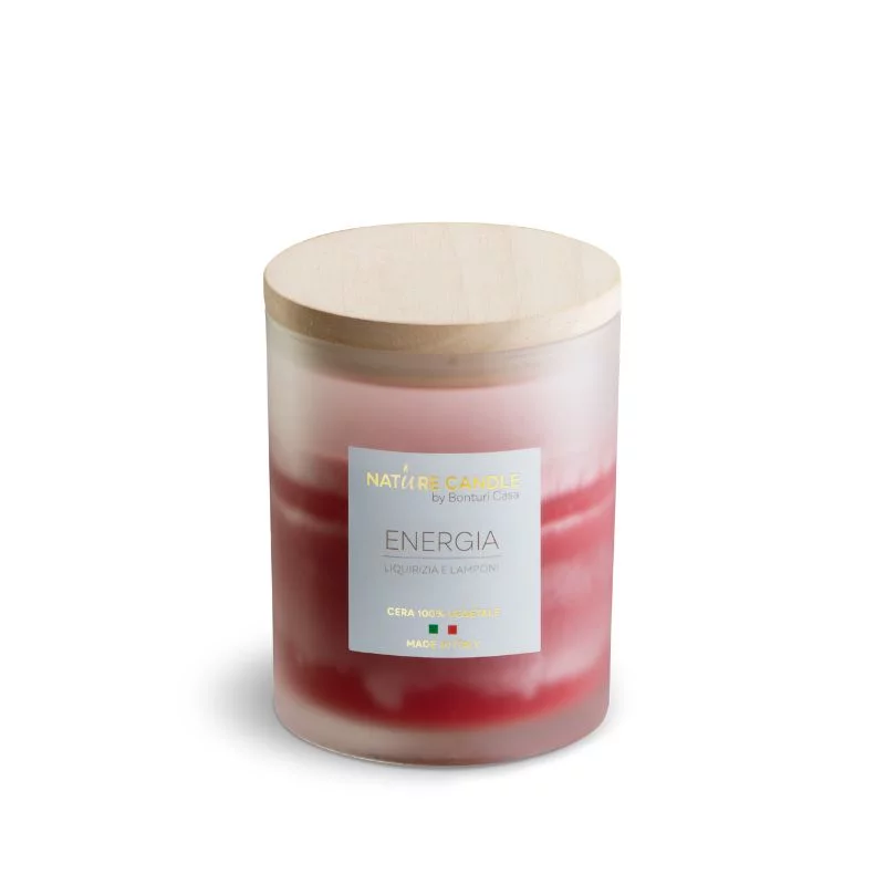 Energia natural scented candle - Licorice and Raspberries 200 gr - Amati collection
