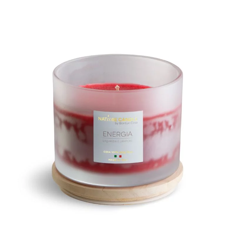 Energia natural scented candle - Licorice and Raspberries 380 gr - Amati collection