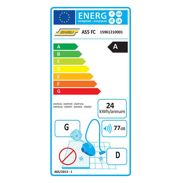 AS 5 vertical vacuum cleaner with cartridge filter