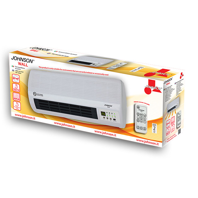 Johnson Wall 2000 W wall fan heater with remote control
